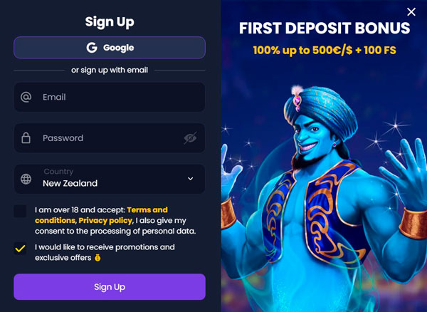 BetyBet Casino Sign Up