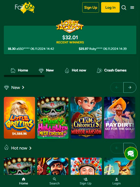 FairGo Casino Mobile Site