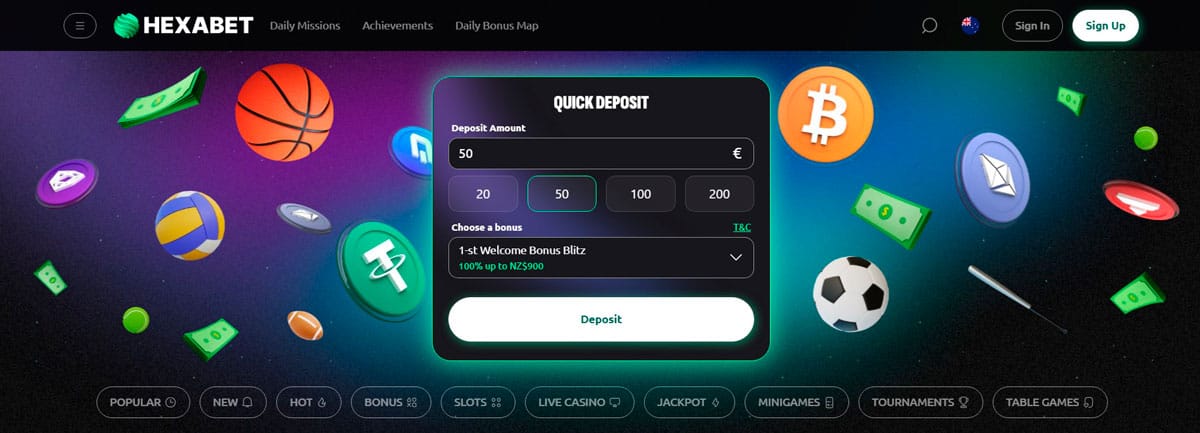 Hexabet Casino Website