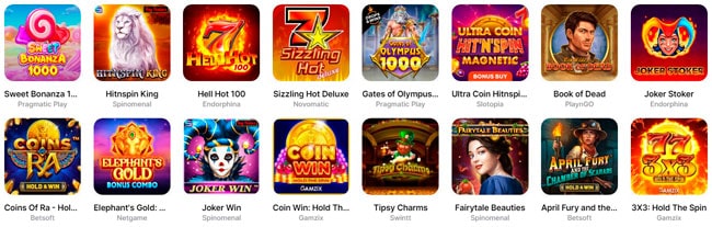 HitnSpin Casino Popular Games