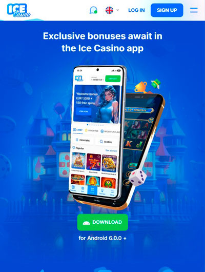 Ice Casino Mobile Page