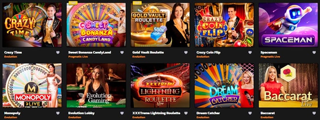 SpinsBro Casino Live Games