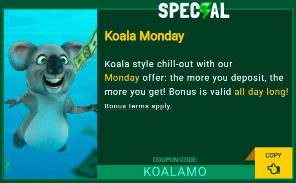 Fair Go Casino Koala Monday Bonus