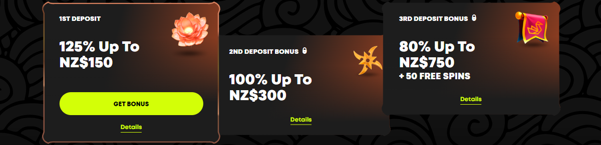 Welcome Bonus Spin Samurai Casino